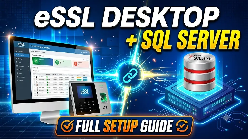 Video Tutorial: How to Connect eSSL eTimeTrackLite Desktop Software with SQL Server Database