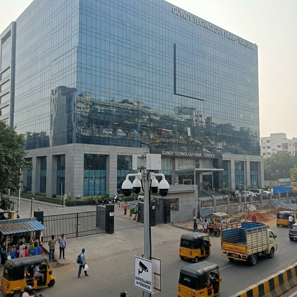 CCTV Camera Installation at Guindy Tech Park