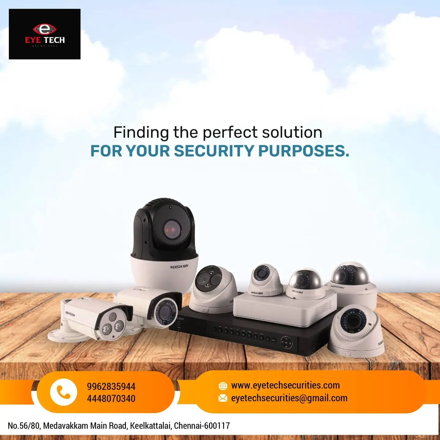 Need right security system for your Premise? Call us today.

For Enquiry:🌐:www.eyetechsecurities.co