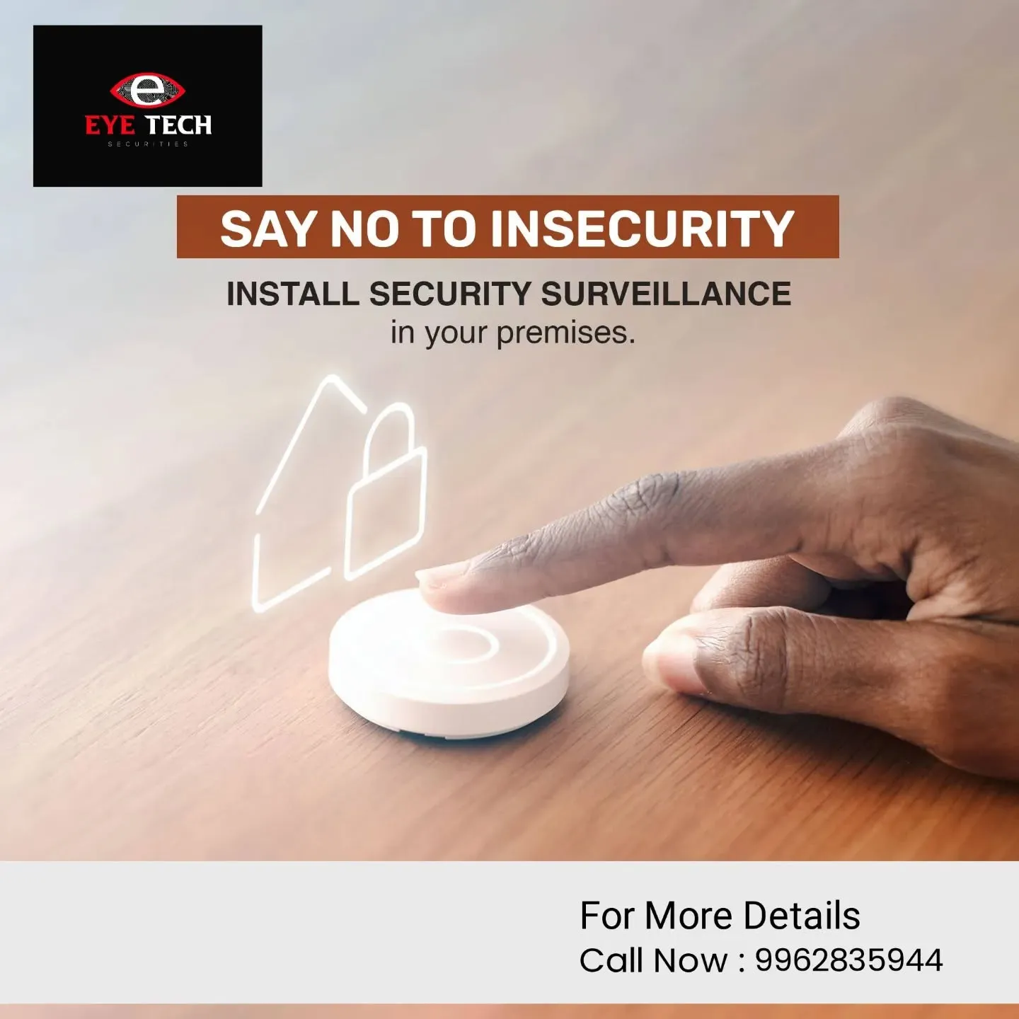 Keep your Premise secure with Security Cameras.

For Enquiry:🌐:www.eyetechsecurities.com,☎️:9962835