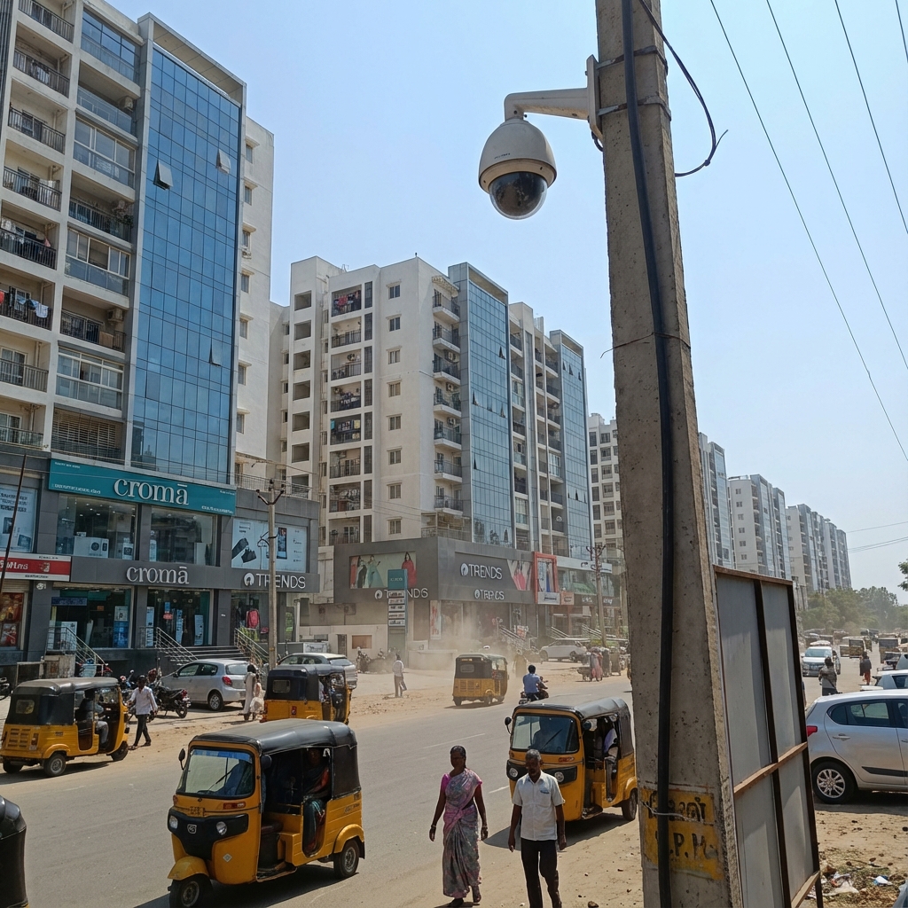 CCTV Camera Installation in Navalur Residential Area