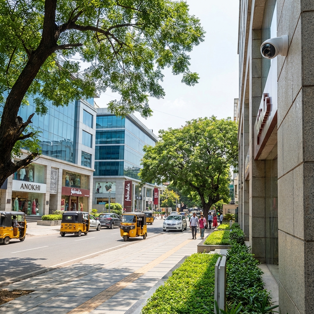 CCTV Camera Installation at Nungambakkam Commercial Street