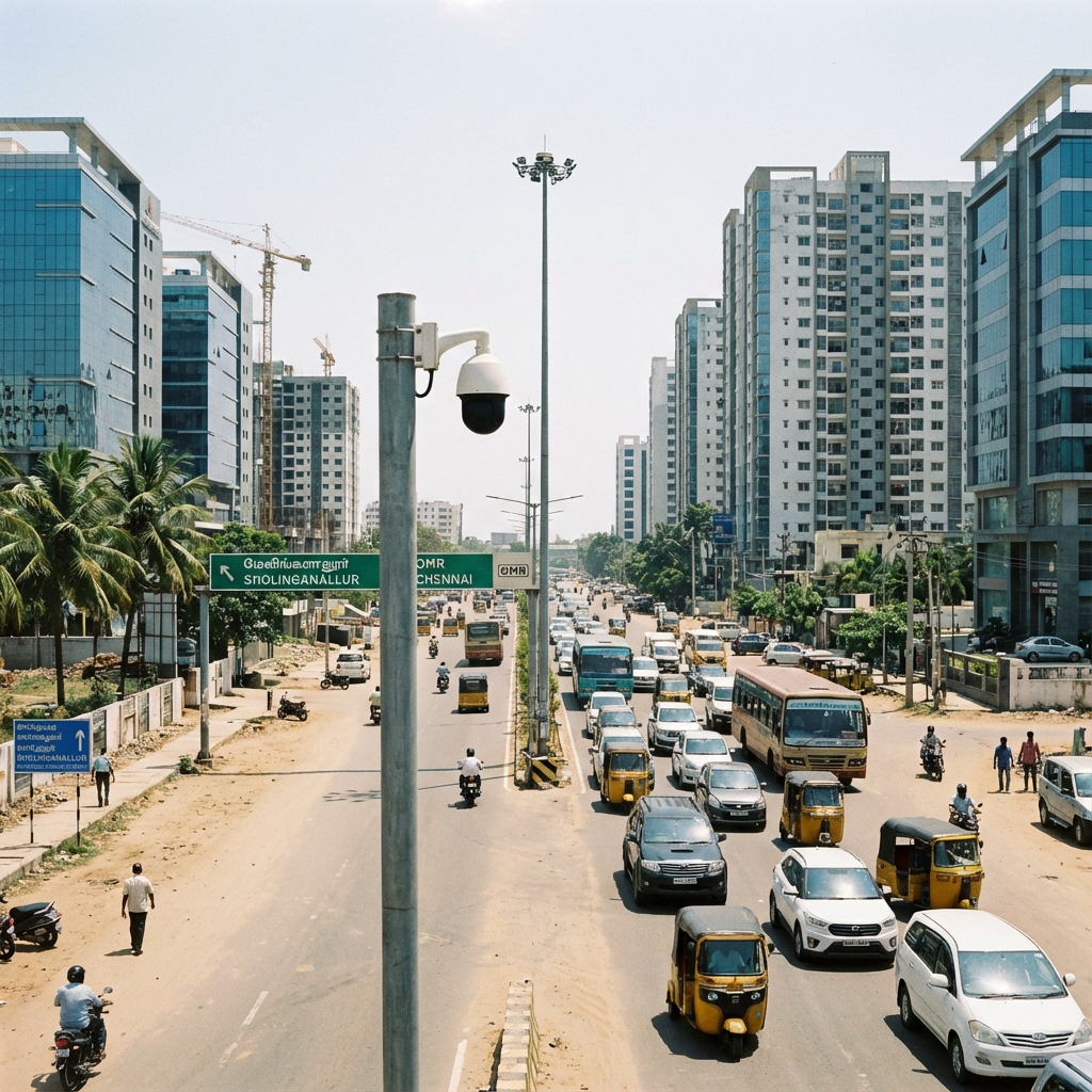 CCTV Camera Installation at Sholinganallur Junction