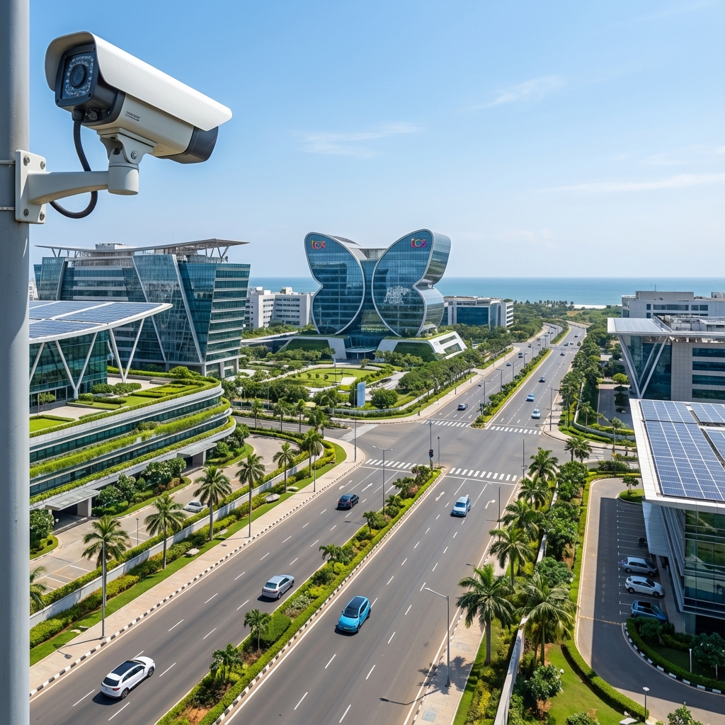 CCTV Camera Installation at Siruseri SIPCOT IT Park