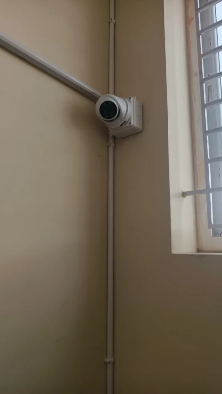 gopix dome cctv camera fixed on wall with conduit pipe - View 4